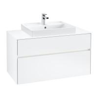 Тумба под раковину Villeroy & Boch Collaro 1000х500 мм с подсветкой C019L0MS белый матовый
