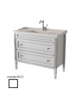 Тумба под раковину Caprigo Albion Promo 100 980х450 мм (2 ящика) 33322 В231 белый