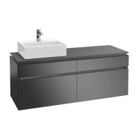 Тумба под раковину Villeroy & Boch Legato 1600х500 мм B67300FP серый глянцевый