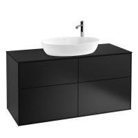Тумба под раковину Villeroy & Boch Finion 1200х501 мм F91200PD чёрный матовый