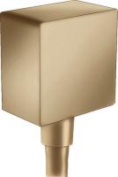 Шланговое подсоединение Hansgrohe FixFit Square 26455140 шлифованная бронза