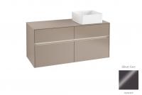 Тумба под раковину Villeroy & Boch Collaro 1200х500 мм с подсветкой C043L0FP серый глянцевый
