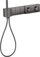 Термостат Axor Edge Select (внешняя часть для 3 потребителей) 46710330 полированный чёрный хром