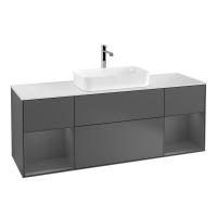 Тумба под раковину Villeroy & Boch Finion 1600х501 мм F331GKGK матовый антрацит/матовый антрацит