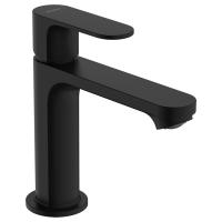 Смеситель для раковины Hansgrohe Rebris S 110 ComfortZone донный клапан 72517670 чёрный матовый