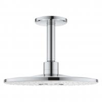 Верхний душ Grohe Rainshower SmartActive 310 (потолочный кронштейн 142 мм, 2 режима струи) 26 477 LS0 белая луна