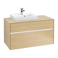 Тумба под раковину Villeroy & Boch Collaro 1000х500 мм с подсветкой C014L0VJ северный дуб
