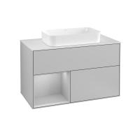 Тумба под раковину Villeroy & Boch Finion 1000х501 мм F651GJGJ светло-серый/светло-серый
