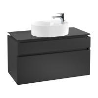 Тумба под раковину Villeroy & Boch Legato 1000х500 мм B77200PD лак чёрный матовый