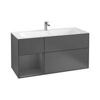 Тумба под раковину Villeroy & Boch Finion 1196х498 мм F060GKGK матовый антрацит/матовый антрацит