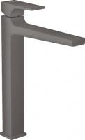 Смеситель для раковины Hansgrohe Metropol 260 ComfortZone высокий излив, донный клапан 32512340 хром чёрный шлифованный