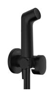 Гигиенический душ Hansgrohe 1jet S с запорным вентилем и шлангом 125 см 29230670 матовый чёрный