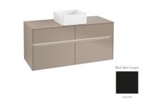 Тумба под раковину Villeroy & Boch Collaro 1200х500 мм с подсветкой C041L0PD чёрный матовый