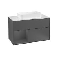Тумба под раковину Villeroy & Boch Finion 1000х501 мм F651GKGK матовый антрацит/матовый антрацит