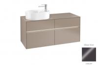 Тумба под раковину Villeroy & Boch Collaro 1200х500 мм с подсветкой C058L0FP серый глянцевый