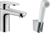 Смеситель для раковины Hansgrohe Vernis Blend 100 ComfortZone с гигиеническим душем 71215000 хром