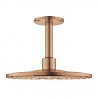Верхний душ Grohe Rainshower SmartActive 310 (потолочный кронштейн 142 мм, 2 режима струи) 26 477 DL0 тёплый закат матовый