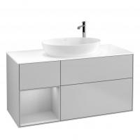 Тумба под раковину Villeroy & Boch Finion 1200х501 мм F941GJGJ светло-серый/светло-серый