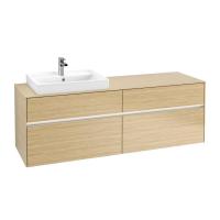 Тумба под раковину Villeroy & Boch Collaro 1600х500 мм с подсветкой C022L0VJ северный дуб