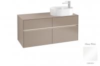 Тумба под раковину Villeroy & Boch Collaro 1200х500 мм с подсветкой C059L0DH белый глянцевый