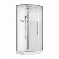 Душевая кабина B&W G8065N Galaxy 900х900х2150 мм пятиугольная 8065N брашированный никель, низкий поддон