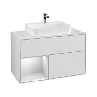 Тумба под раковину Villeroy & Boch Finion 1000х501 мм F361GFGF белый глянцевый/белый глянцевый
