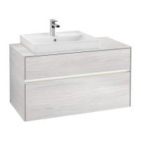 Тумба под раковину Villeroy & Boch Collaro 1000х500 мм с подсветкой C017L0E8 белое дерево
