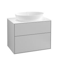 Тумба под раковину Villeroy & Boch Finion 800х501 мм F99100GJ светло-серый/белый