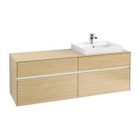 Тумба под раковину Villeroy & Boch Collaro 1600х500 мм с подсветкой C023L0VJ северный дуб