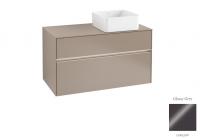 Тумба под раковину Villeroy & Boch Collaro 1000х500 мм с подсветкой C040L0FP серый глянцевый