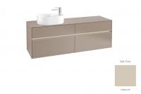 Тумба под раковину Villeroy & Boch Collaro 1600х500 мм с подсветкой C066L0VK мягкий серый