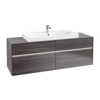Тумба под раковину Villeroy & Boch Collaro 1600х500 мм с подсветкой C031L0FQ дуб графитовый