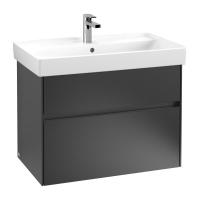 Тумба под раковину Villeroy & Boch Collaro 754х444 мм C01000PD чёрный матовый