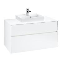 Тумба под раковину Villeroy & Boch Collaro 1000х500 мм с подсветкой C016L0MS белый матовый