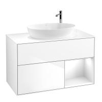 Тумба под раковину Villeroy & Boch Finion 1000х501 мм F901GFGF белый глянцевый/белый глянцевый