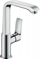 Смеситель для раковины Hansgrohe Metris 230 ComfortZone высокий поворотный излив, донный клапан 31087000
