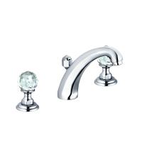 Смеситель для раковины Kludi 1926  Swarovski 3 отверстия, донный клапан 5104305G5