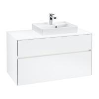 Тумба под раковину Villeroy & Boch Collaro 1000х500 мм с подсветкой C015L0MS белый матовый