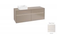 Тумба под раковину Villeroy & Boch Collaro 1400х500 мм с подсветкой C046L0E8 белое дерево