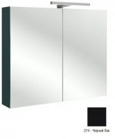 Зеркальный шкаф Jacob Delafon 700х650х143 мм EB786RU-274 чёрный глянцевый