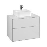Тумба под раковину Villeroy & Boch Finion 800х501 мм F08100GF белый глянцевый/белый