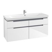 Тумба под раковину Villeroy & Boch Subway 2.0 1287х449 мм A91610DH белый глянцевый