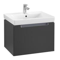 Тумба под раковину Villeroy & Boch Subway 2.0 587х454 мм A68710PD лак чёрный матовый