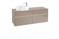 Тумба под раковину Villeroy & Boch Collaro 1400х500 мм с подсветкой C062L0VG трюфель серый