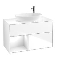 Тумба под раковину Villeroy & Boch Finion 1000х501 мм F891GFGF белый глянцевый/белый глянцевый