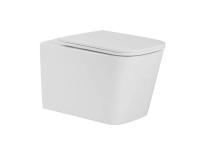 Унитаз подвесной с крышкой-сиденьем Prato Импресс безободковый (торнадо) PR-2303A белый