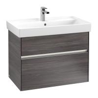 Тумба под раковину Villeroy & Boch Collaro 754х444 мм с подсветкой C010L0FQ дуб графитовый