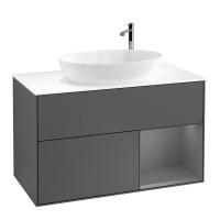 Тумба под раковину Villeroy & Boch Finion 1000х501 мм F901GKGK матовый антрацит/матовый антрацит