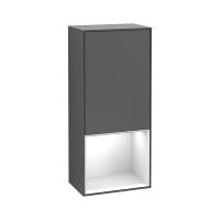 Пенал Villeroy & Boch Finion 418х270х936 мм петли слева F540MTGK матовый антрацит/белый матовый