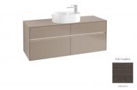 Тумба под раковину Villeroy & Boch Collaro 1400х500 мм с подсветкой C061L0FQ дуб графитовый